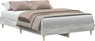 vidaXL Estructura de cama Gris sonoma 120 x 190 cm Vidaxl