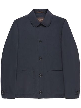 Incotex Black Button-Up Minimalist Cotton Jacket