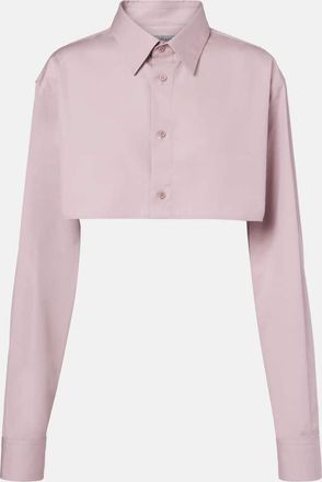 Balenciaga Camisa cropped de algod&oacute;n