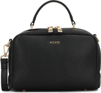 Kazar Leren handtas met een geometrische vorm - Dames - Handtassen - Zwart - ONE Size - Leer - Tassen