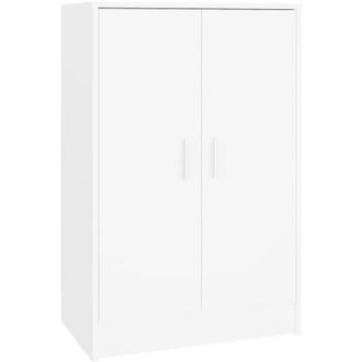 vidaXL Vidaxl - Mueble zapatero de madera contrachapada blanco 60x35x92 cm