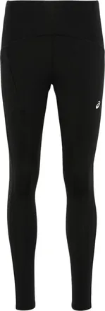 Asics Road logo-print leggings - women - Elastane/Recycled Polyester - S - Black
