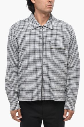 Palm Angels Overshirt a Quadretti con Taschino Palm Angels