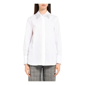 Max Mara Overhemden, Dames, Wit, S, Katoen, Formal Overhemden