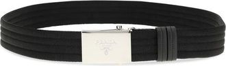 Prada Mens Black Polyester Thin Belt