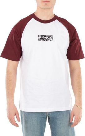 Ferragamo Flock Print Cotton T-Shirt, Size Medium