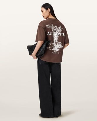 AllSaints Cotton Guardian Amelie Oversized T-Shirt, Size: XS