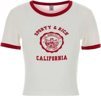 Sporty & Rich Fatou Short-sleeve Logo-print T-shirt