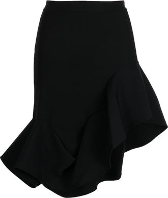 JNBY asymmetric midi skirt - women - Nylon/Spandex/Elastane - L - Black