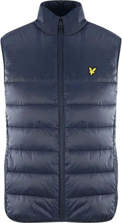 Lyle & Scott Mens Wadded Gilet in Navy - Blue Nylon - Size X-Small