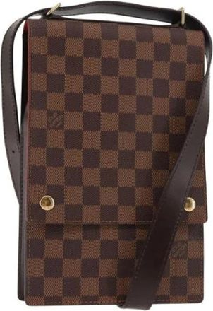 Louis Vuitton Pre-owned Cross Body Bags, female, Brown, Size: ONE SIZE Pre-owned Vintage Canvas Cross Body Bag