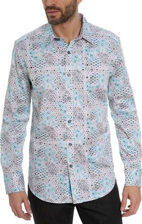 Robert Graham Hendriks Button Front Printed Shirt In Multi
