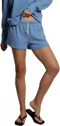 perfectwhitetee Layla French Terry Sweat Short In Sky Blue