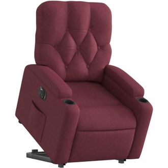 vidaXL Vidaxl - Sill&oacute;n El&eacute;ctrico Reclinable Elevable De Tela Rojo Tinto
