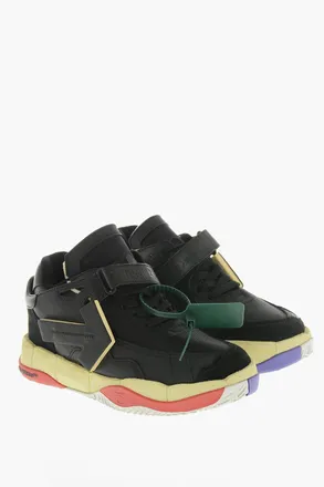 Off-white Leather Low-Top Sneakers PUZZLE COUTURE in Solid Color Off-White