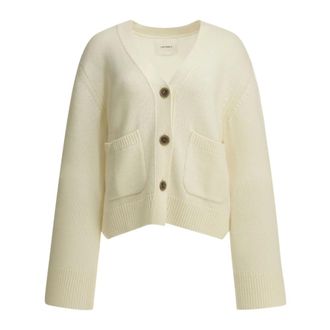 Lisa Yang Danni vest met knoopsluiting - Dames - Truien - Beige - Maat: M Zijde