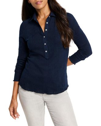 Nic+Zoe Nic + Zoe Lace Knit Collared Top