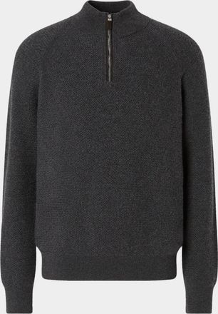 Ermenegildo Zegna Men & apos;s 14GG Oasi Cashmere Mock Neck Quarter-Zip Sweater