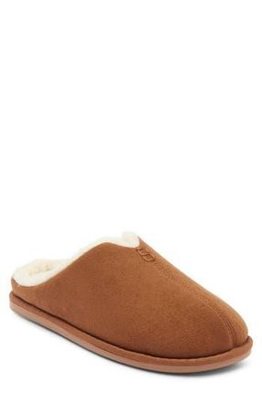 Nordstrom Rack Hudson Faux Shearling Scuff Slipper in Chestnut at Nordstrom Rack, Size X-Large
