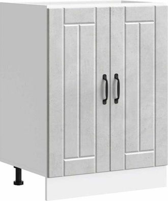 vidaXL Sink Base Cabinet Lucca Concrete Grey Engineered Wood Vidaxl