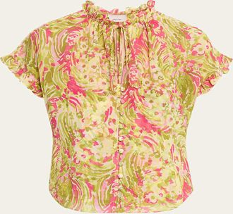 Cinq &agrave; Sept Jeni Daisy Swirl Top