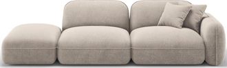 CXL by Christian Lacroix 3-Sitzer Designer Sofa Lucien mit Ottomane links - Samtbezug Bubble