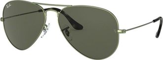 Ray-Ban RB3025 Aviator Large Metal 919131 Mens Sunglasses Green Size 62