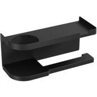 OEM Portarrollos De Papel Higi&eacute;nico Moderno Con Estante De Almacenamiento, Estante De Ba&ntilde;o De Pared, En Pl&aacute;stico Negro. - Crezuo
