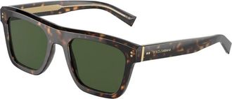Dolce & Gabbana Sunglasses, unisex, Brown, 52 MM, Green Dark Carey Sunglasses Model Dg4420