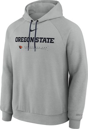 Nike Oregon Statae Beavers Nike Mens NCAA Basketball Coaches Pullover Hoodie in Grey | IM3041-063