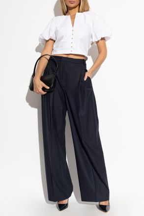 Frame Denim Top With Puff Sleeves, Womens, White