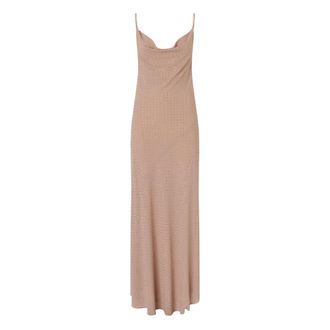 Pinko Maxi Dresses, female, Pink, Size: 2XS Farro Georgette Slip Dress