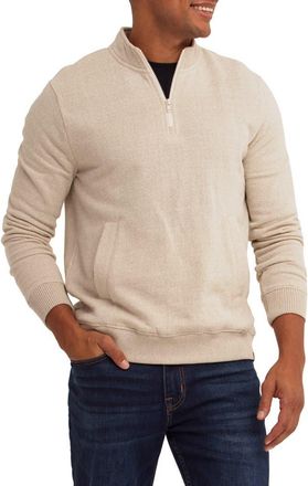Threads 4 Thought Greg Eco Fleece Quarter Zip in Bone at Nordstrom, Size Xx-Large