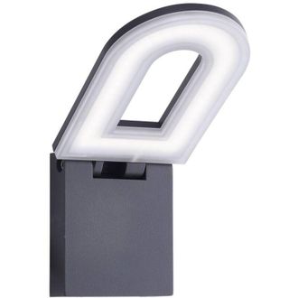 Searchlight Searchlight Manhattan - Applique LED da esterno in alluminio satinato grigio IP44