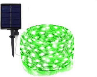 Trade Shop Trade Shop - Led Led 30 Mt Strip Con Panel Solar Piquete Cadena De Luz Kyp-30 Decoraciones