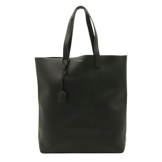 Saint Laurent Black Leather Handbag Tote Bag (Pre-Owned)