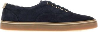 Brunello Cucinelli Dark Blue Lace Up Sneakers
