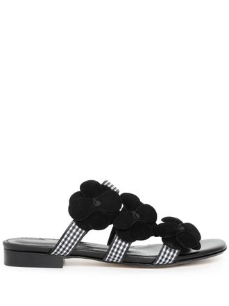 Sarah Chofakian Valley sandals - women - Calf Leather/Fabric/Calf Leather/Calf Leather - 40 - Black