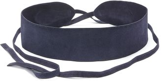 Lascana Tailleng&uuml;rtel LASCANA Bindeg&uuml;rtel, Damen, Gr. L, blau (dunkelblau), Leder, aufgeraut, unifarben, G&uuml;rtel Tailleng&uuml;rtel, Lederg&uuml;rtel, Shapingeffekt, f&uuml;r