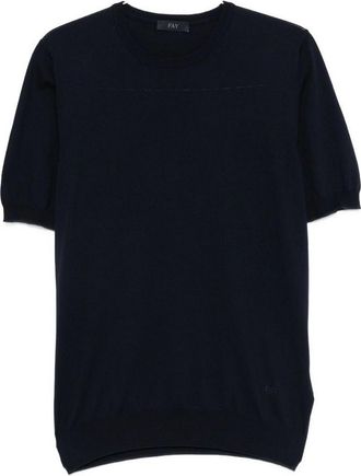 Fay Blue Crew Neck T-Shirt