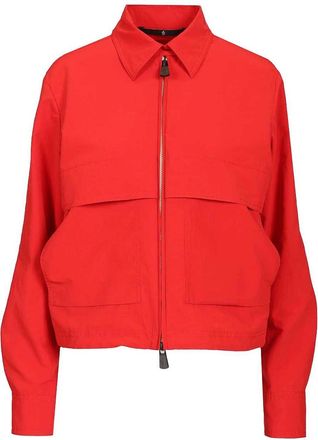 Moncler Canvas Overshirt With Embroidered Logo