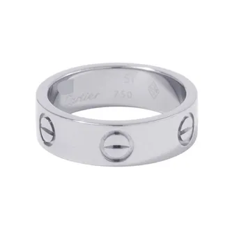 Cartier Love White Gold (18K) Band Ring (Pre-Owned)
