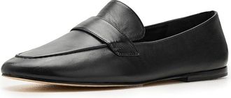 Vince Tommi Loafer/Moc Shoes Womens Dress Flat Shoes Black : 9.5 M, Leather/Suede