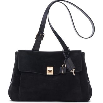 Tom Ford Medium Suede Besace Shoulder Bag in Black at Nordstrom