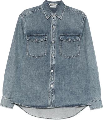 J.W.Anderson Denim blouse met borstzak en lange mouwen - Blauw