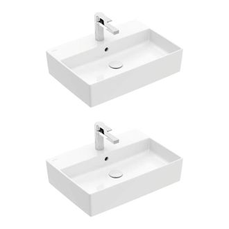Villeroy & Boch Villeroy&boch - Conjunto De Dos Lavabos Sobre Encimera 60x42 Cm Blanco Villeroy Et Boch Memento 2.0