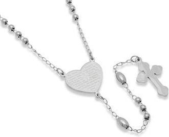 HMY Jewelry The Lords Prayer Rosary Necklace in Metallic at Nordstrom Rack