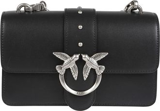 Pinko Love One Mini - Dames - Schoudertassen - Zwart - ONE Size - Katoen - Tassen