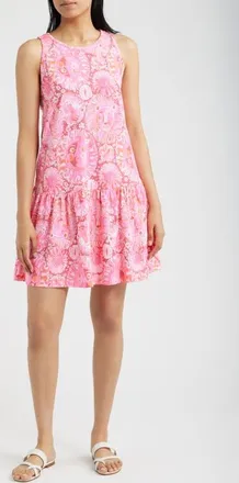 Lilly Pulitzer Dixi Cotton Jersey Minidress in Paradise Punch Jims Stuff at Nordstrom, Size Xx-Small