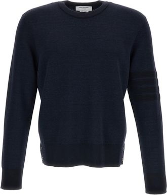 Thom Browne Premium Milano Stitch 4-Bar Bomber Pullover